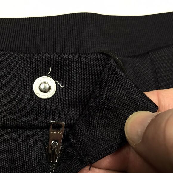 NWT RON DORFF Track Pants Men M (32x32) Navy Blue White Racing Stripe Zip Fly - Picture 6 of 16